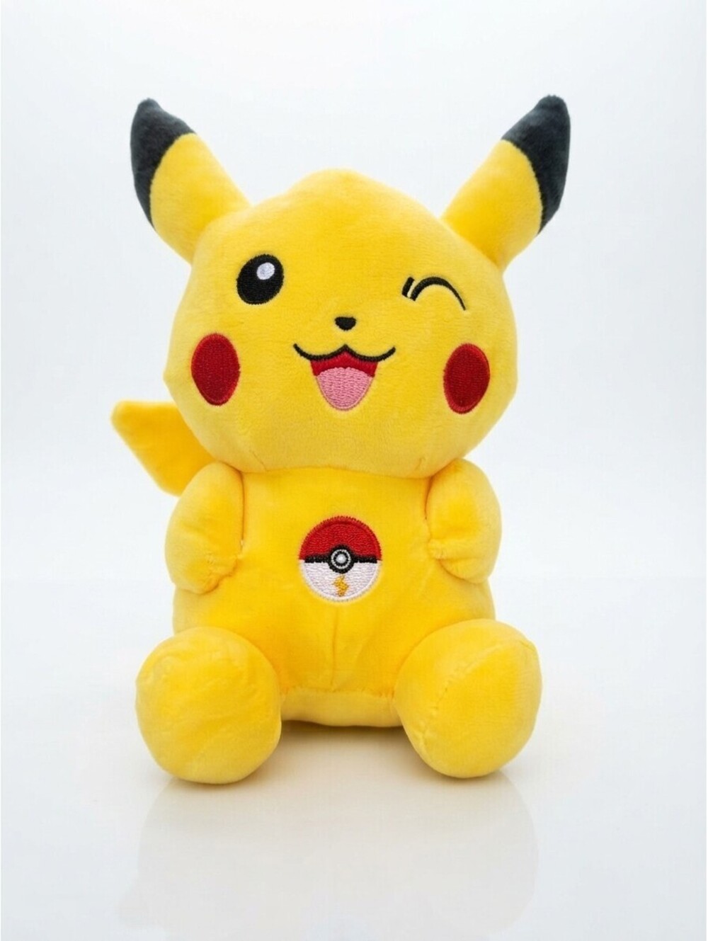 Pokemon Pikachu Plush 9" Winking Suction Cup Window Hanger Poke Ball Stuffed Toy